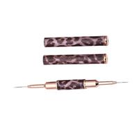 LRXIYODE Double-end Leopard Print Nail Art Liner Pen for Manicure Nail Liner Brush with Fine Tips and DIY Designs for Home and Salon Use