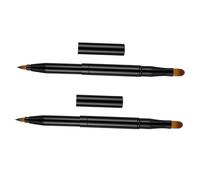 LRXIYODE Double-Headed Makeup Brush Professional Cosmetics Brush 2Pcs Retractable Dual-Purpose for Precision Application Daily and Professional Use