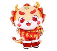 LRXIYODE Dragon Balloon for Chinese Year Celebration Party Decoration Easy Inflation Lunar Year Balloon with Material Elegant Dragon Design for Spring Festival Background and Home Decor