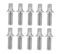 LRXIYODE Drum Set Screws with Silver-plated Iron Material for Professional Drummers and Beginners 10pcs Replacement Metal Drum Screws and Fine Polishing for Easy Installation