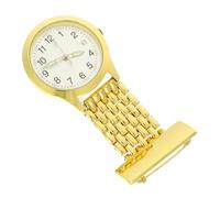 LRXIYODE Dual Calendar Nurse Pocket Watch Deep Rose Gold Clip Hanging Watch for Medical Staff with Luminous Dial Convenient Retractable Design for Doctors and Midwives