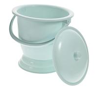LRXIYODE Durable Chamber Pot with Lid Portable Urinal Bucket for Adults Easy to Clean Spittoon Handheld Night Use Urine Pot with Cover Practical Home Bathroom