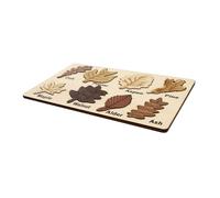 LRXIYODE Educational Wooden Leaf Puzzle for Early Learning Cognitive Development Multi Functional Montessori Teaching Tool for Smooth Edges Safe Paint