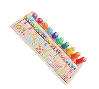 LRXIYODE Educational Wooden Puzzle Board for Interactive Math Game Enhances Brain Development Fine Motor Skills Hand-eye Coordination Suitable for Early Learning Activities