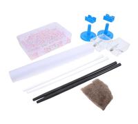LRXIYODE Electrostatic Experiment Kit Static Teaching Aid Friction Rod, Glass and, Furry Pad, and Rotating Stand for School Physics Lab and Science Project Use