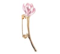 LRXIYODE Elegant Tulip Flower Brooch Pin Metal Lapel Pin with Firm Attachment for Womens Clothes Hats Dresses Suits Decorative Collar Clip for Dinner Parties and Special Occasions