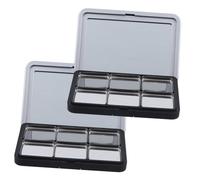 LRXIYODE Empty Magnetic Eyeshadow Palettes 2 Sets Large Capacity Makeup Storage Box Portable Blusher Tray For-the-go
