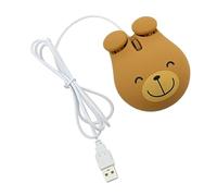 LRXIYODE Ergonomic Wired USB Gaming Mouse with Slip Scroll Wheel for Laptop Comfortable Long Term Use Computer Mice with Micro and Cute Little Bear Design