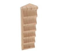 LRXIYODE Essential Oil Holder Organizer Wooden Display Stand Slanted Design for Roller Bottles Nail Polish Tabletop Perfume Storage Rack Solid Wood Organizer for Home and Shop