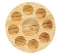LRXIYODE Essential Oil Holder Round Tray 9-grid Organizer 13.6cm Diameter Glass Bottle Storage Display Stand for Aromatherapy and Home Use