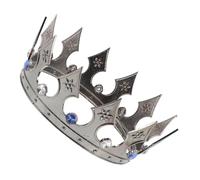 LRXIYODE European Style Crown with Acrylic Crystals Comfortable Fit Party Tiara for Prom Cosplay Birthday Halloween and Stage Performances Durable Royal Headwear for Adults