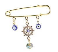 LRXIYODE Evil Eye Brooch Pin Retro Shawl Cardigan Lapel Pin for Women and Men Vintage Blue Eye Brooch Accessory for Sweater Party Wedding Business Events