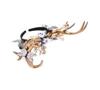 LRXIYODE Exaggerated Butterfly Flower Deer Headband Realistic Reindeer Hairpiece for Christmas Halloween Unique Festive Costume Accessory to Elevate Holiday Spirit and Style