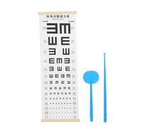 LRXIYODE Eye Visual Acuity Wall Chart with Double Sided Logarithmic Scale Bright Colors for Accurate Kindergarten Vision Testing Educational Eye Training Device for Home and Classroom Use