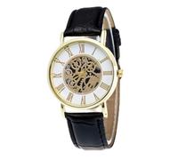 LRXIYODE Fashion Business Quartz Wrist Watch Hollow Dial Elegant Leather Strap for Men and Women Stylish Unisex Timepiece Suitable for Formal and Casual Occasions