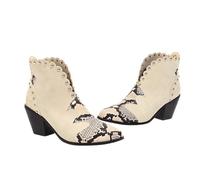 LRXIYODE Fashion Mid-heel Women Ankle Boots with Studded Pointed Toe Warm Short Booties for Autumn Winter Daily Wear and gifts for for for for for for Stylish Lady Shoes for Various Occasions