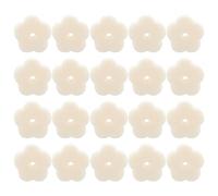 LRXIYODE Filtering Sponges for Swimming Pool and Bathtub, 20pcs Oil Absorbing Flower-Shaped Filter Sponges, White Pond Cleaning and Spa Water Filtration Tool for Hot Tub Maintenance