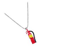 LRXIYODE Fire Extinguisher Necklace Fashion Neck Chain Stainless Steel Creative Stylish Decoration Gift for Men Hip-Hop People 50X2X2Cm