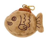 LRXIYODE Fish Shaped Coin Purse Plush Coin Bag Portable Storage Pouch for Lipstick and Keys Cute Wrist Organizer for Female Friends Daily Use and Traveling