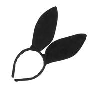 LRXIYODE Fit Bunny Ears Headband for Women and Lightweight Comfortable Rabbit Ear Hair Accessory for Easter Halloween Party Cosplay Cute Black Pointed Costume