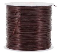 LRXIYODE Flat Silicone Stretch Cord for Hair Extensions Elastic Wire for Braids and DIY Beading Lightweight Soft Black Crystal Thread for Secure Comfortable Hairstyling