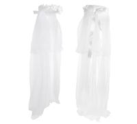 LRXIYODE Floral Wreath Headband with White Veil, Children’s Flower Crown Hair Accessory for Girls, Bridal Veil Headband for Weddings and Halloween Parties