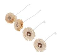 LRXIYODE Flower Artificial Flower Diffuser Sticks with Cotton Wick Beige 4pcs, Flameless and Easy Maintenance Fragrance Diffuser Rods for Essential Oils for Home and Office Scented Room