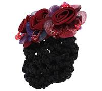 LRXIYODE Flower Bun Cover Hair Net Clip for Women Delicate Floral Design Hair Accessory for Buns for Stewardess and Nurses Hot Weather