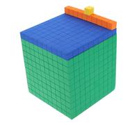 LRXIYODE Foam Base Ten Blocks for Early Math Learning Manipulatives Four Decimal System Soft Educational Counting Cubes for Childhood Development