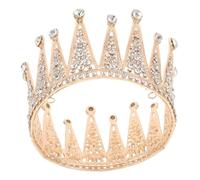 LRXIYODE Full Round Rhinestone Bridal Crown Tiara for Women Elegant Crystal Princess Headpiece for Weddings Birthdays Parties Comfortable Fit Multi-occasion Bridal Hair Accessory