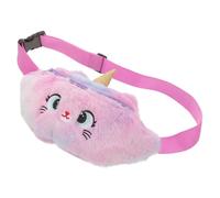LRXIYODE Girl Plush Waist Bag for Boy Girl Cute Crossbody Chest Pouch Fanny Pack for Snacks Keys and Essentials for Outdoor Activities and Travel