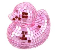 LRXIYODE Glass Duck Decorative Figurine Mirrored Animal for Disco Party Supply and Creative Home Interior Display