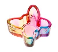 LRXIYODE Glass Nail Dappen Dish for Acrylic Nails in Butterfly Shape for Professional