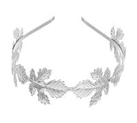 LRXIYODE Goddess Leaf Crown Headband Elegant Bridal Headpiece for Weddings Prom Special Events Unique Gold Plated Design Easy to Wear for Women
