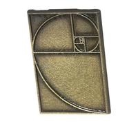 LRXIYODE Golden Ratio Rectangle Brooch Pin Handmade Mathematical Design Lapel Badge for Math Enthusiasts and Teachers Vintage Medieval Style Fashion Jewelry Accessory