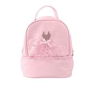 LRXIYODE Graduation Time Kids Ballet Latin Dancing Backpack with Large Capacity, Pink Pu Leather Dance Bag for Girls Featuring Smooth Zipper and Easy Open Close, Personality Color Style