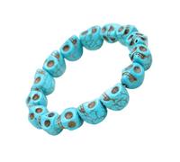 LRXIYODE Green Jewelry Bracelet Stone Skull Size Halloween to Adjustable Weaving Skeleton Accessory Easy Wear Halloween Supplies Costume