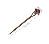 LRXIYODE Green Sandalwood Chinese Hair Pins Wooden Hair Sticks for Bun Hairstyles for Women for Parties and Weddings