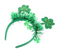 LRXIYODE Green Shamrock Headband for St Patrick's Day Festival and Parties Comfortable Irish Hair Accessory with Double Shamrock Design Stylish Wedding and Celebration Headwear for Women