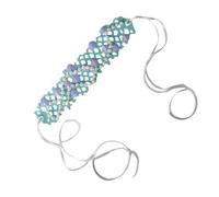 LRXIYODE Green Shell Flower Headband for Women, Hair Accessory for Beach Vacation and Photography, Elegant Cosplay Pearl Design Hairband