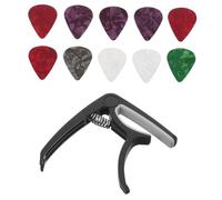 LRXIYODE Guitar Capo and Plectrum for Acoustic and Electric Guitars Ukulele Mandolin Banjo Quick Release Lightweight Tuning Accessory with Picks for Precise Key Changes and Versatile