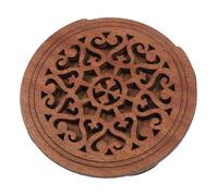 LRXIYODE Guitar Wood Soundhole Cover Durable Feedback Buffer for Acoustic Guitar Decorative Sound Block Guitar Accessory with Carved Pattern Prevents Feedback