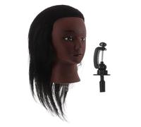 LRXIYODE Hairdressing Model Head Real Human Hair for Cosmetology Training and Practice for Styling Coloring and Cutting Exercises at Salons Schools