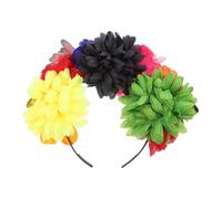 LRXIYODE Halloween Floral Headband for Girls Butterfly Day Dead Party Accessory Simulated Flower Crown Women Costume Prop