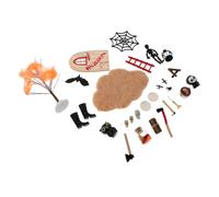 LRXIYODE Halloween Miniature Dollhouse Accessories Resin Spooky Figurines for Fairy Garden and Space Decor High-detail Halloween Village Crafts for Party Ambiance and Haunted House Scenes