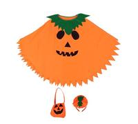 LRXIYODE Halloween Pumpkin Costume Accessories Set for Adults Pumpkin Cloak Stem Headband Candy Bag Coordinated Halloween Costume for Parties Role Play School and Birthday Events