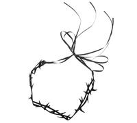 LRXIYODE Halloween Witch Thorn Felt Choker Necklace Gothic Role Play Accessory for Women Felt Material Secure Tie Closure for Cosplay and Halloween Costume Jewelry