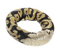 LRXIYODE Handcrafted Black Cotton Singing Bowl Cushion Pad Round 12cm Tibetan Sound Bowl Mat for Meditation and Yoga Practices