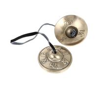 LRXIYODE Handmade Buddhist Cymbal Bell for Yoga Meditation Pure Copper Material Small Six-syllable Chant for Yoga and Home Decor