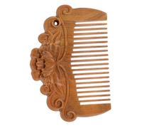 LRXIYODE Handmade Solid Wood Mini Comb with Embossed Pattern Static Household Portable Hair Styling Comb for Women Massage Relief with Fine Teeth Elegant Carved Design for Knot Hair Care